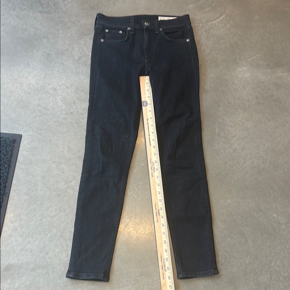 Rag & Bone high rise black skinny ankle sz 24